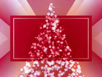 FX №186802 Clipart Christmas tree red from snowflakes powerpoint website infographic template banner layout...