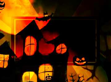 FX №187024  Halloween moon house background powerpoint website infographic template banner layout design...