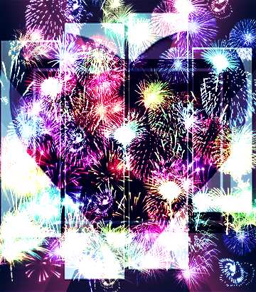 FX №187075  Happy Valentines Day card with fireworks powerpoint website infographic template banner layout...