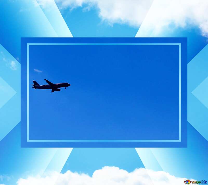 Plane in the sky powerpoint website infographic template banner layout design responsive brochure business №37678