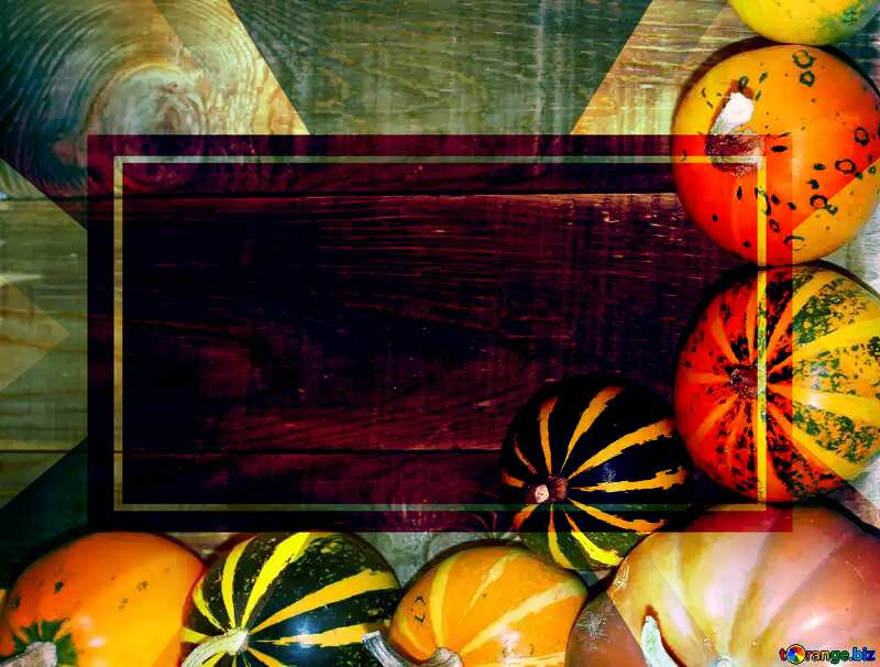 Autumn background with pumpkins powerpoint website infographic template banner layout design responsive brochure business №35213