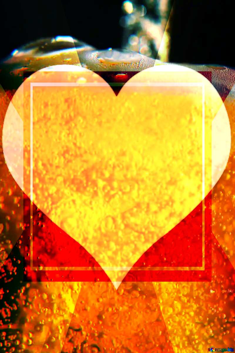  Beer love heart background powerpoint website infographic template banner layout design responsive brochure business №37746