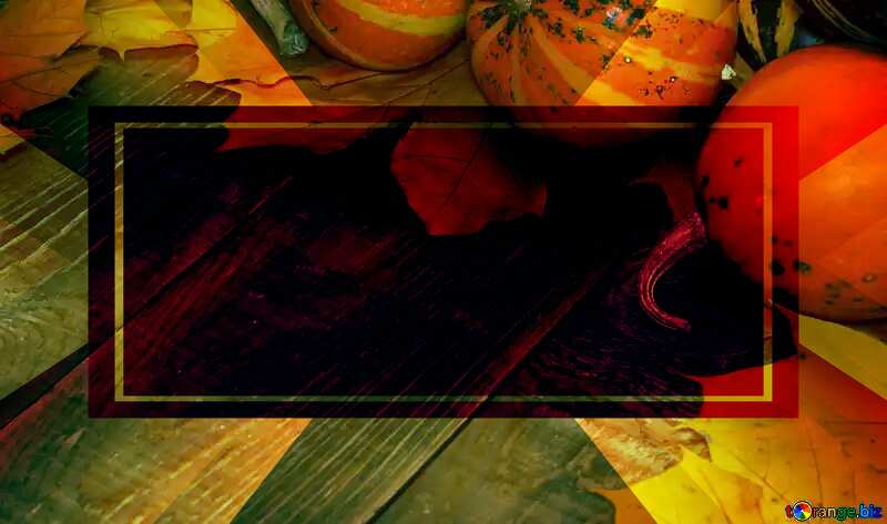 Autumn background with Pumpkin on wooden boards powerpoint website infographic template banner layout design responsive brochure business №35223