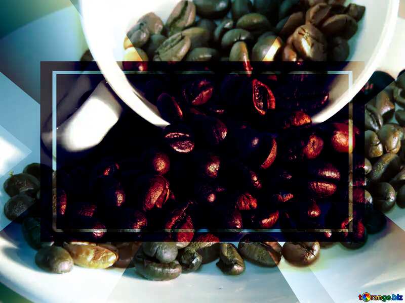 Roasted coffee beans powerpoint website infographic template banner layout design responsive brochure business №32280