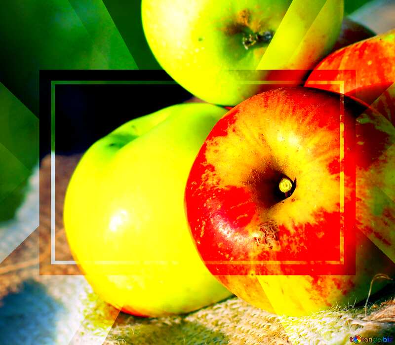 Still life with apples powerpoint website infographic template banner layout design responsive brochure business №33544