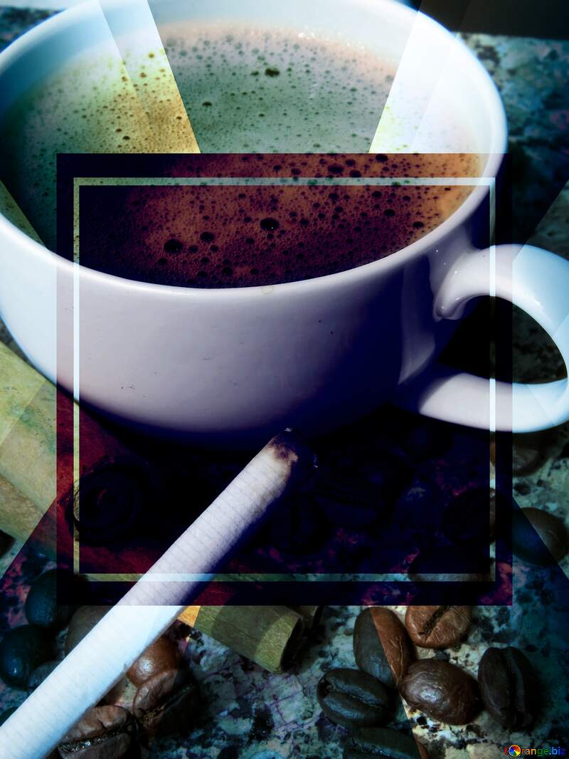 Coffee and cigarette Banner Template №32209