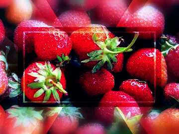 FX №189603 Background on the desktop strawberries powerpoint website infographic template banner layout design ...