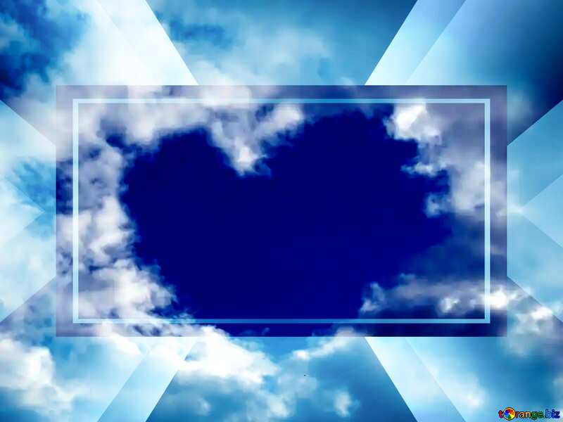 Heart from clouds Design Banner Template №22606