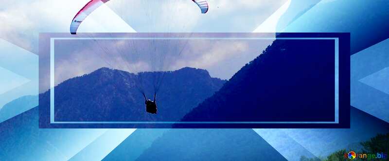 Parachute in the mountains powerpoint website infographic template banner layout design responsive brochure business №21149