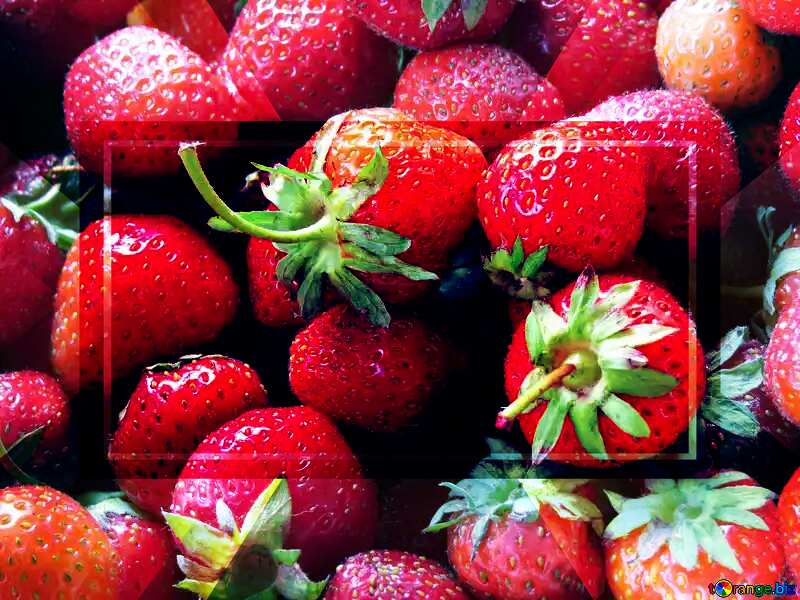  Strawberries Illustration Template Frame powerpoint website infographic template banner layout design responsive brochure business №22391