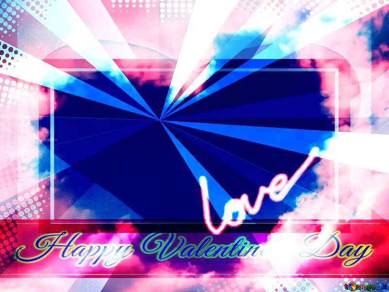 Background love heart sky Greeting card retro style background Lettering Happy Valentine`s Day powerpoint website infographic template banner layout design responsive brochure business №22603