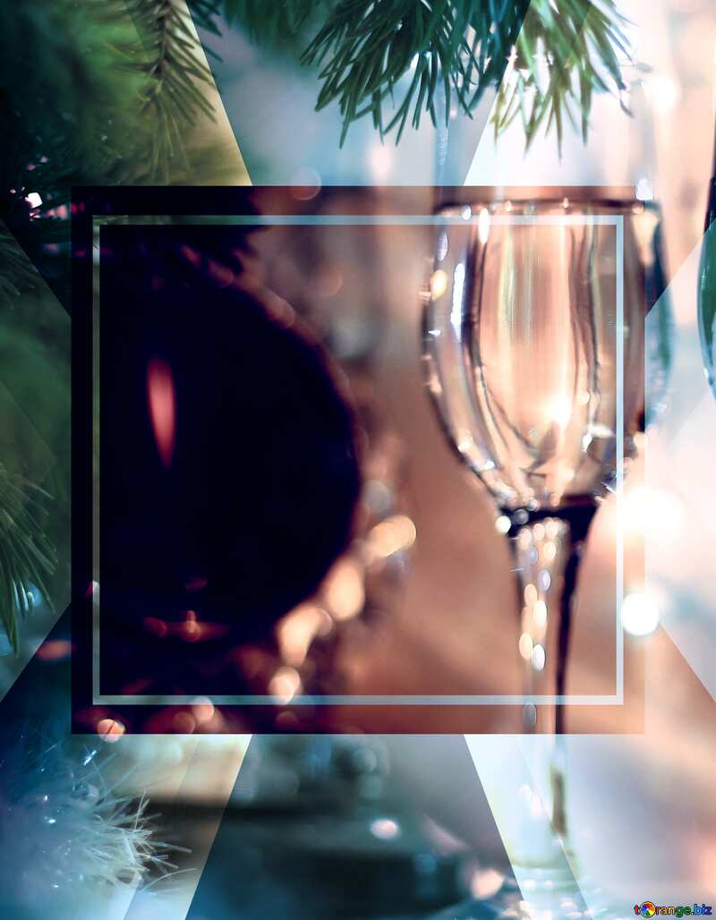  xmas background Happy new year wine glass №24689