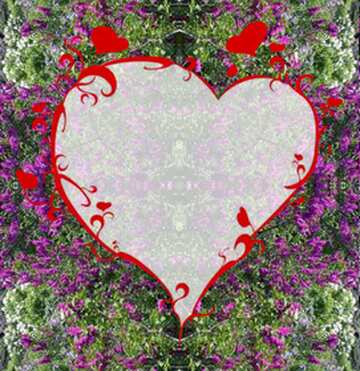 FX №19869 Flower heart frame