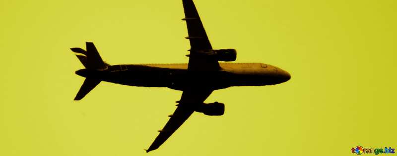 Cover. Passenger plane in the sky. №33099