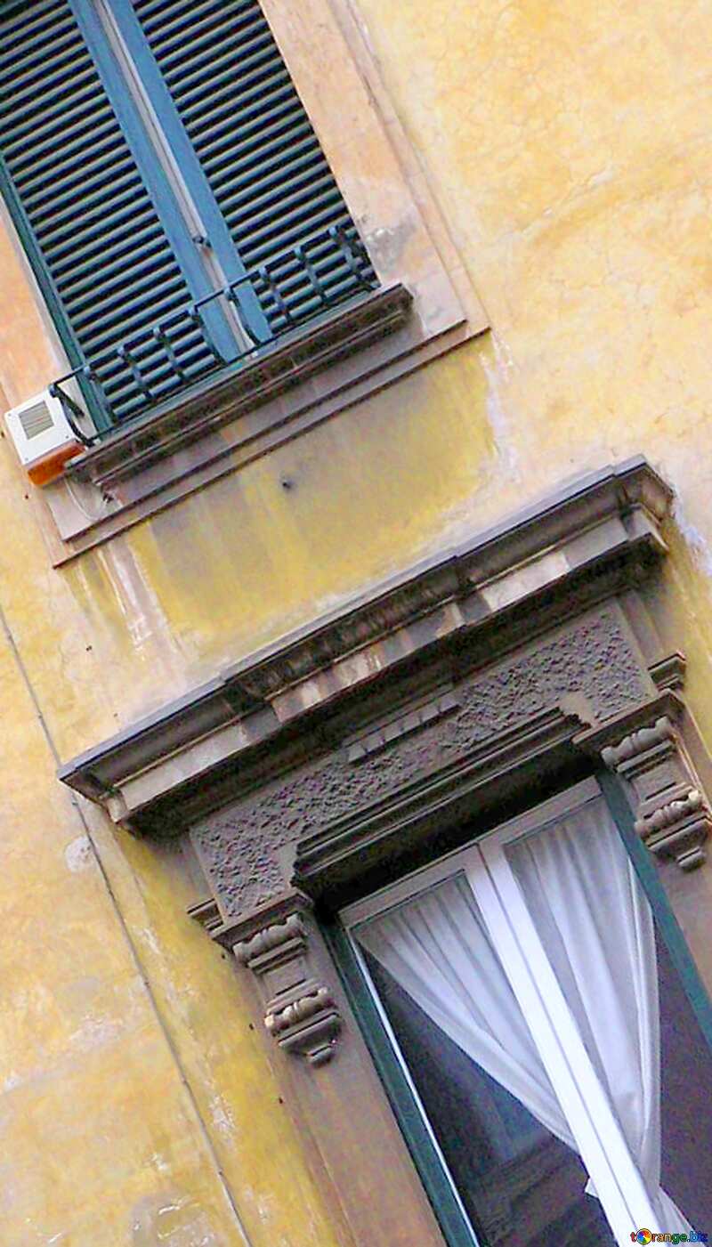 Image for profile picture Two old windows with shutters, forging and molding. №295