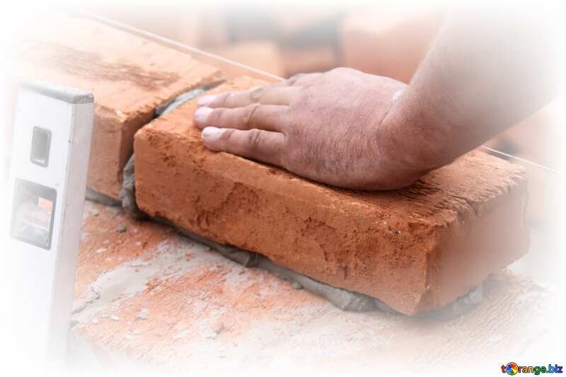 Mason building brick wall №2956