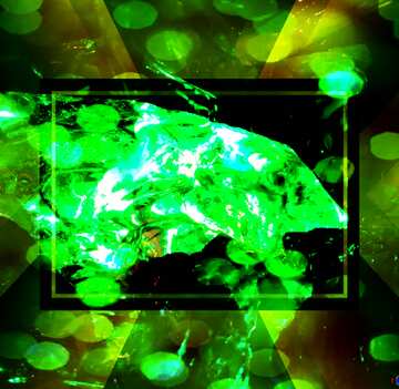 FX №190412  Emerald template with bokeh background frame