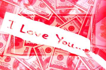 FX №190215  I love you money background Template