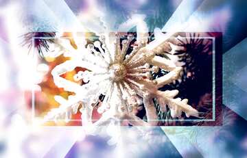 FX №190035  Christmas snowflake background Template Banner