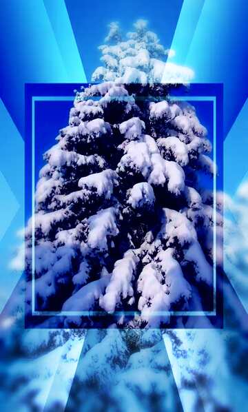 FX №190978  Christmas Tree covered snow Design