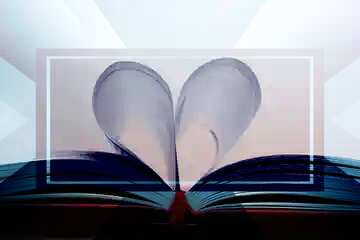 FX №190468 Heart of books Banner Design Infographic Heart Template