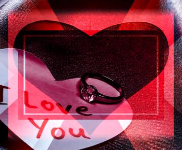 FX №190099  Wedding I Love Yoou card heart Template