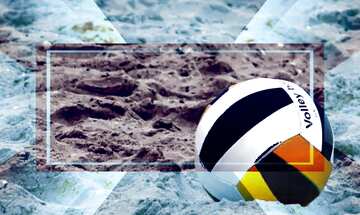 FX №190731  Beach Volleyball sand ball Design Infographic Banner Template