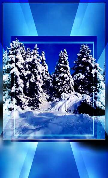 FX №190963  Snow forest blank card powerpoint website infographic template banner layout design responsive...