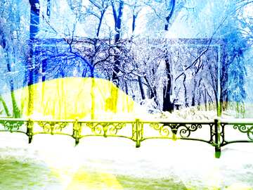 FX №190571  Ukrainian Snow City Park Kyiv powerpoint website infographic template banner layout design...