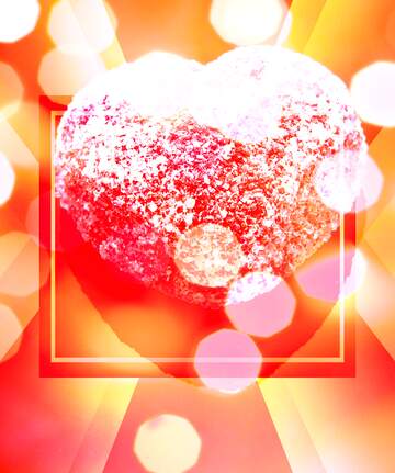 FX №190027 bokeh Red heart background Template