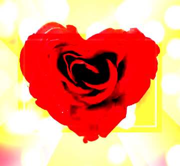 FX №190309  Rose heart Celebration Background Template Design