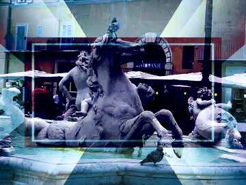 FX №190812 Horses in the fountain Template