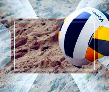 FX №190733 Beach Volleyball ball sand Template