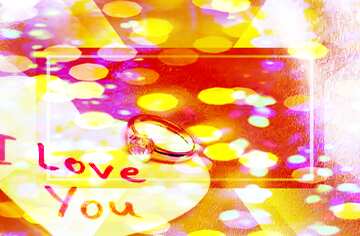 FX №190105 Wedding background I Love You Card