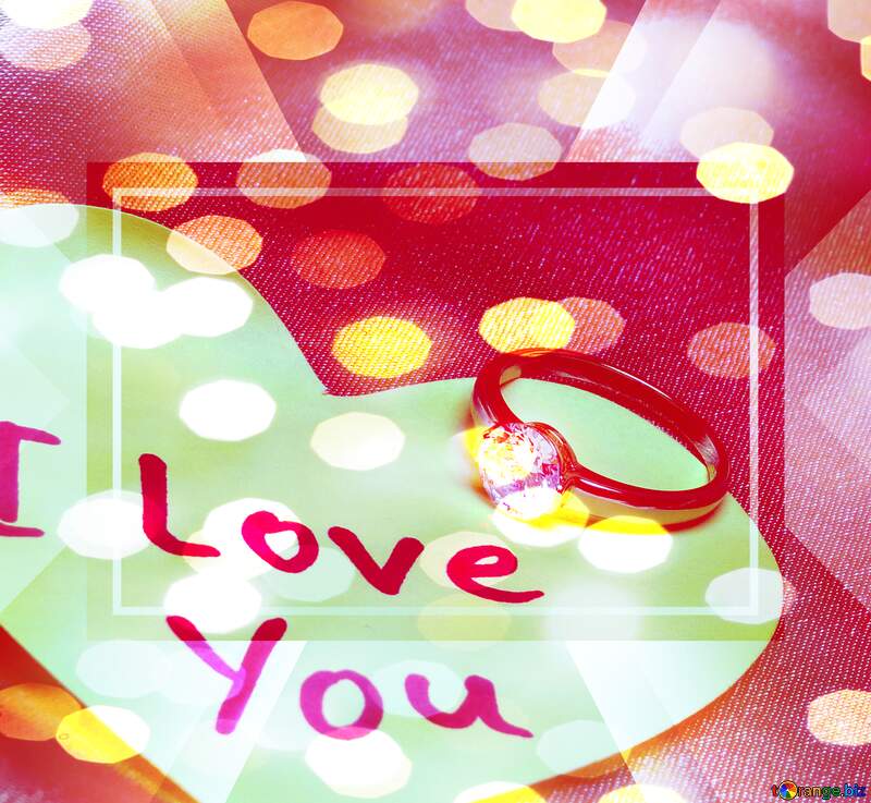  I Love You Beautiful Design Illustration Wedding background for desktop Template №18214
