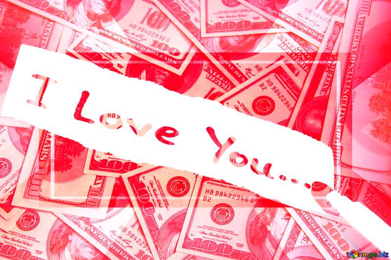  I love you money background Template №17592