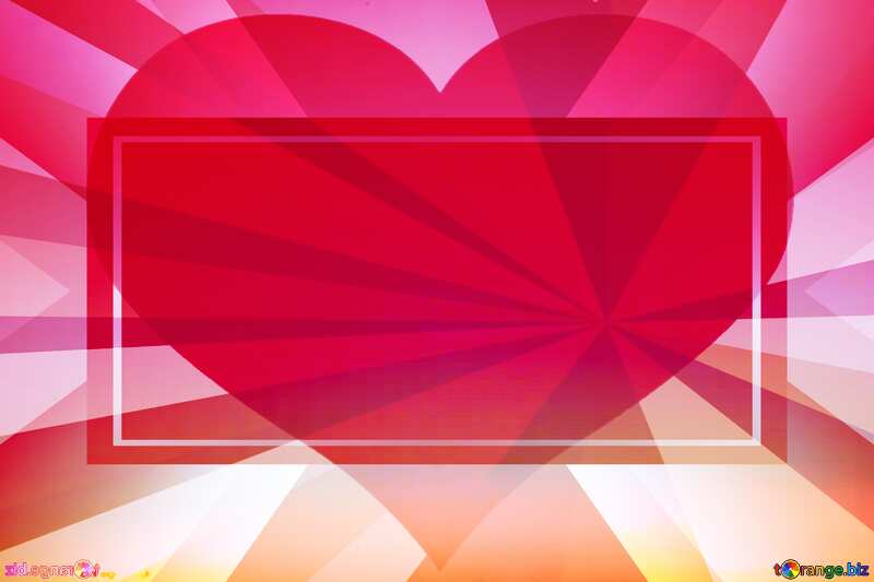  Love heart card background Template Design Gradient №16062
