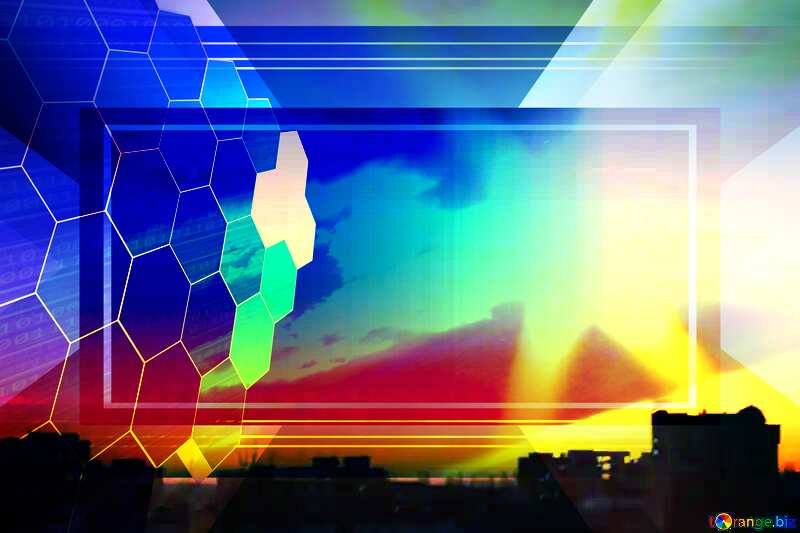  Banner Business Concept City Sky Sunset Design Information Presentation Template №16055