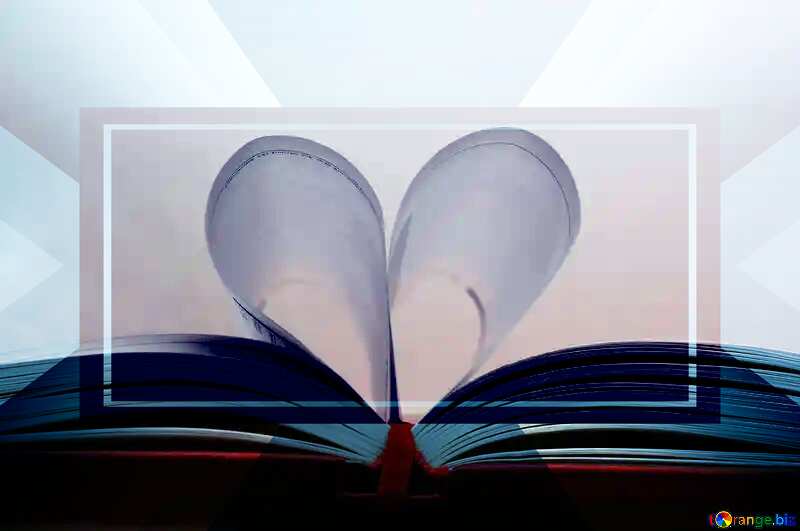 Heart of books Banner Design Infographic Heart Template №16081