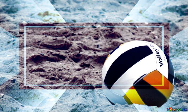  Beach Volleyball sand ball Design Infographic Banner Template №13668
