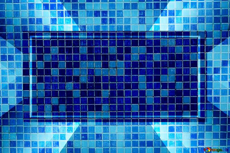  Blue Mosaic Tiles Infographic Layout Template №12772