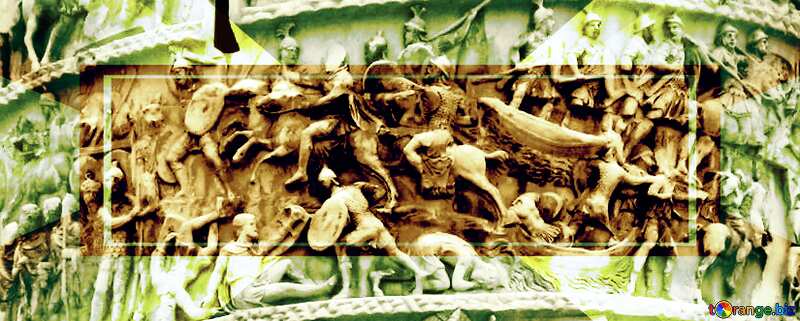The bas-relief on the Column of Marcus Aurelius Banner Template №12392