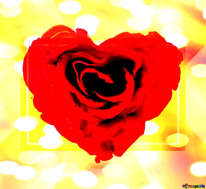  Rose heart lights background love pattern Design Template №17029