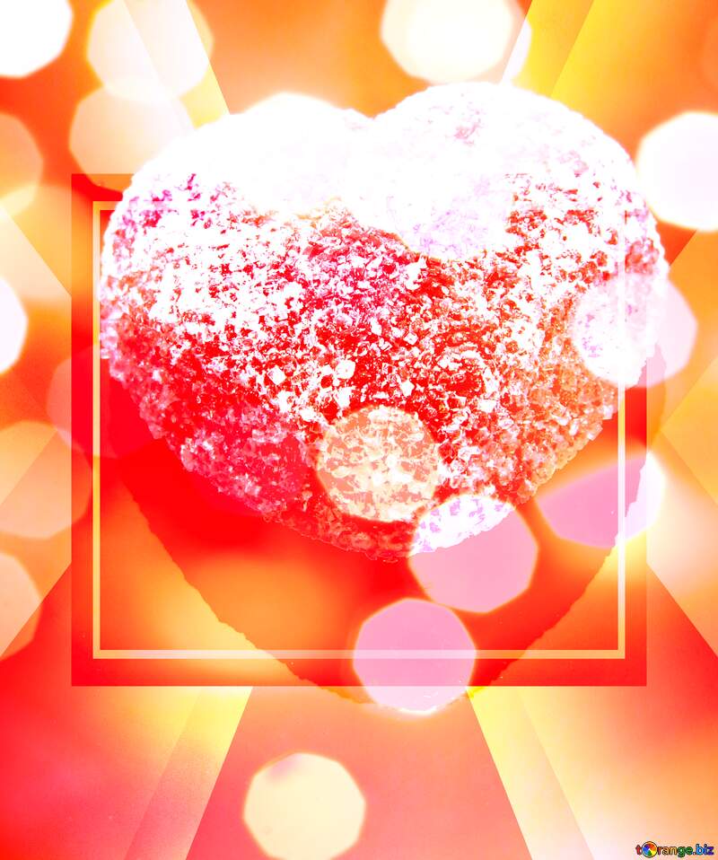 bokeh Red heart background Template №18523