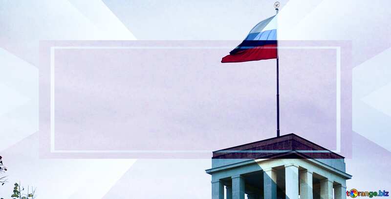 The Russian Embassy Bulding Flag Template Infographic Layout №11544