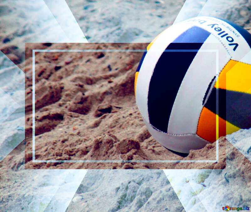 Beach Volleyball ball sand Template №13668