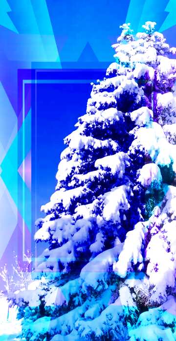 FX №191198 Snow tree Christmas