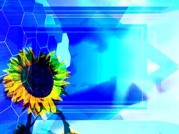 FX №191717  Agribusiness Sunflower Tech business information concept background Template