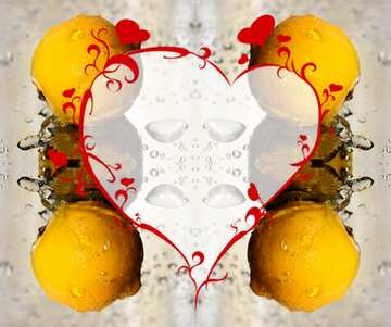 FX №191175 Lemon heart pattern