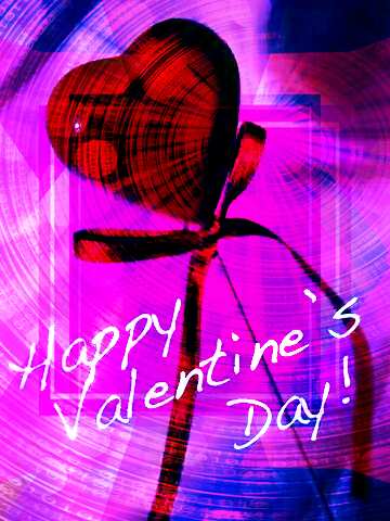 FX №191600 happy valentines day blank congratulations card template Digital Binary data bokeh